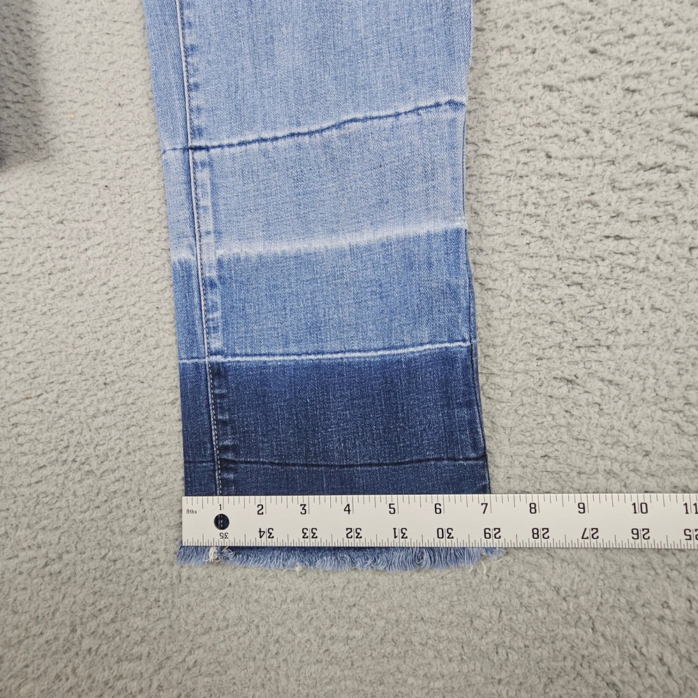 Vince Camuto Jeans Women 28/6 Blue Ombre Dip Dye Frayed Hem Straight Leg - Picture 8 of 8